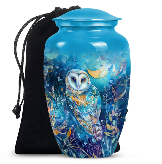 Barn Owl Keepsake For Human Ashes Large Funeral, Ashes Urn For Ashes
