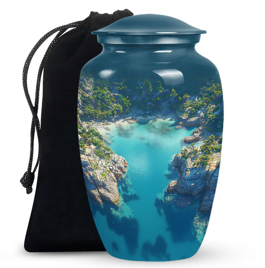 Lake Islands Theme Large Urn 10 Inch