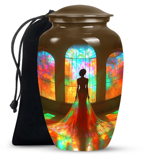 Flowing Dress Theme Large Urn 10 Inch