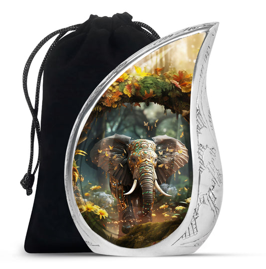 Teardrop Shape Elephant Urn Large 10 Inch