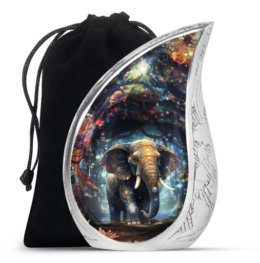 Teardrop Shape Elephant Urn Large 10 Inch