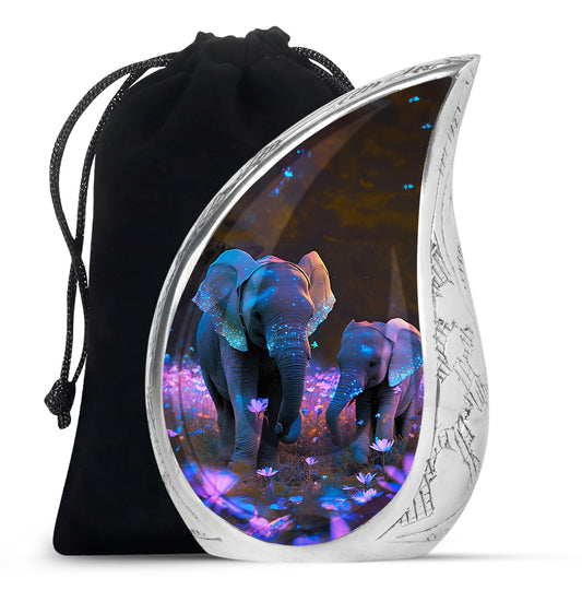 Teardrop Shape Elephant Urn Large 10 Inch