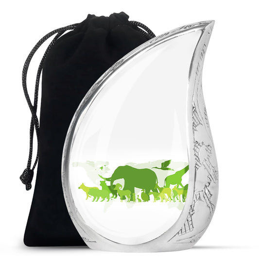 Teardrop Shape Elephant Urn Large 10 Inch