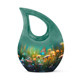 Teardrop Shape Butterfly Urn Keepsake 3 Inch