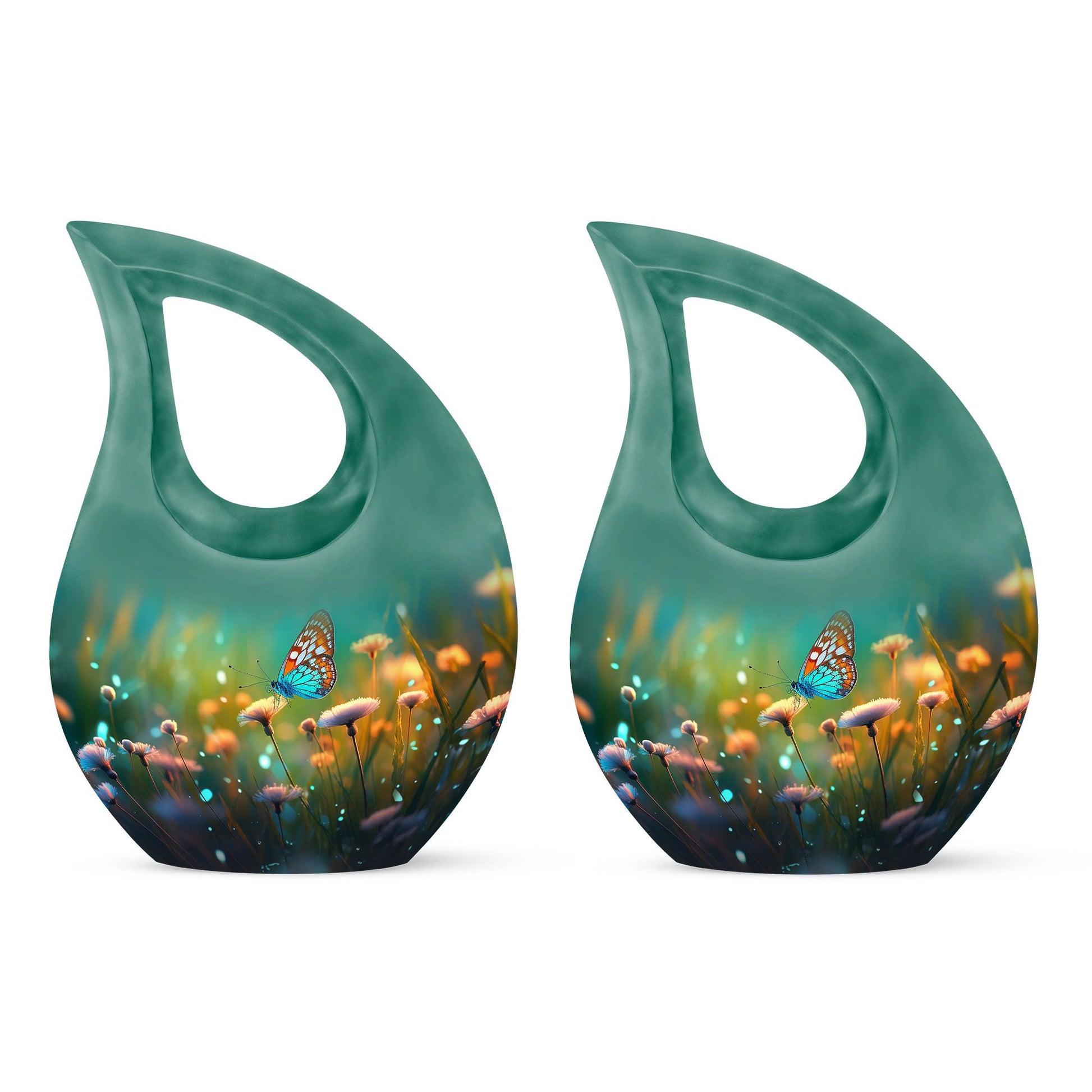 Teardrop Shape Butterfly Urn Keepsake Urn Pack of 2