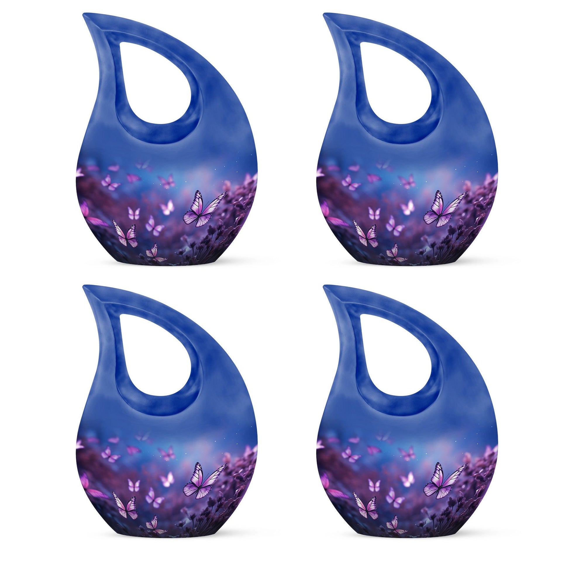 Teardrop Shape Butterfly Urn Keepsake Urn Pack of 4