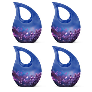 Magical Glowing Butterfly Fantasy Teardrop Cremation Urn For Ashes