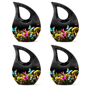Teardrop Shape Butterfly Urn Keepsake Urn Pack of 4