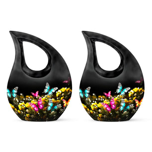 Teardrop Shape Butterfly Urn Keepsake Urn Pack of 2