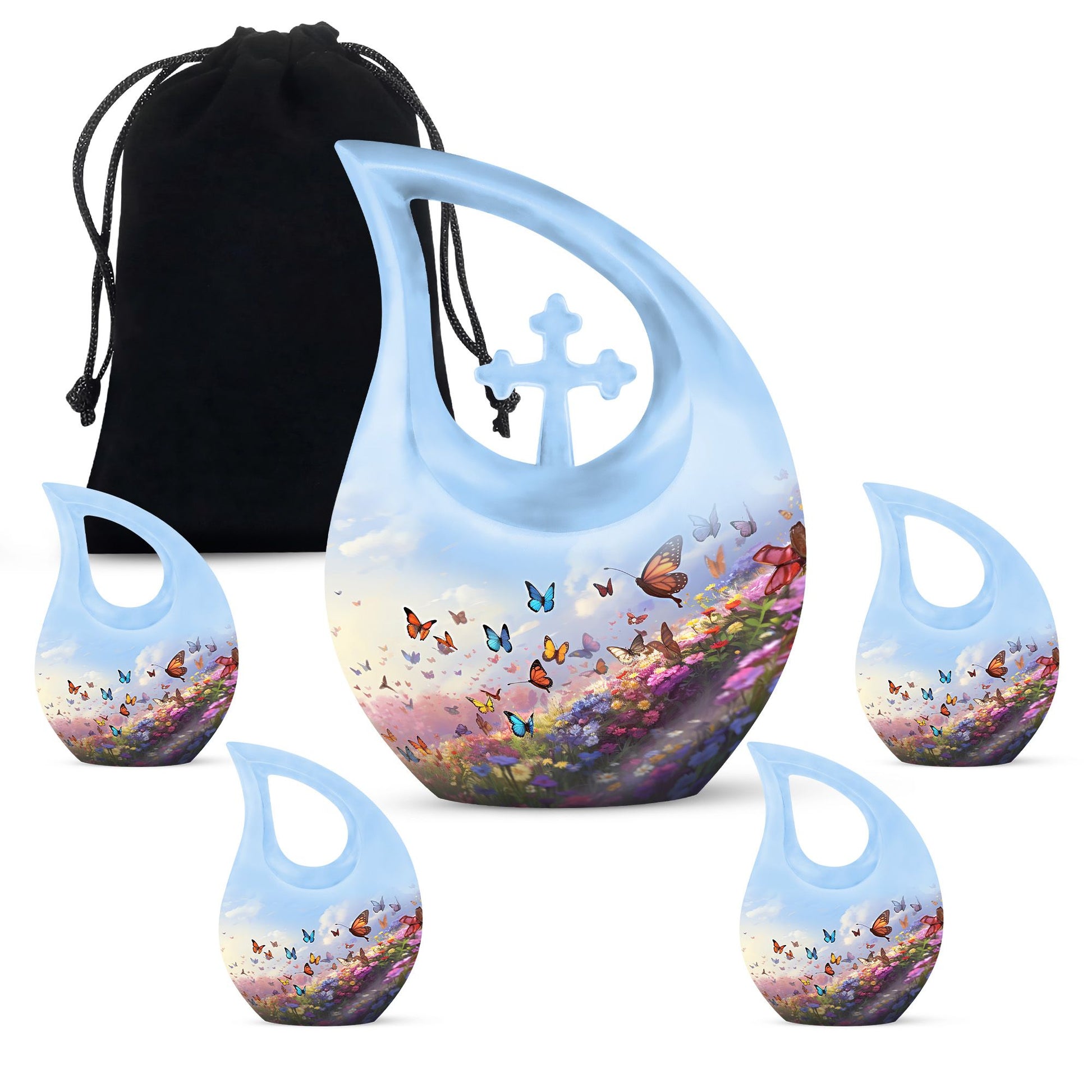 Magical Butterfly Fantasy- Butterfly Urn Teardrop Cremation Urn