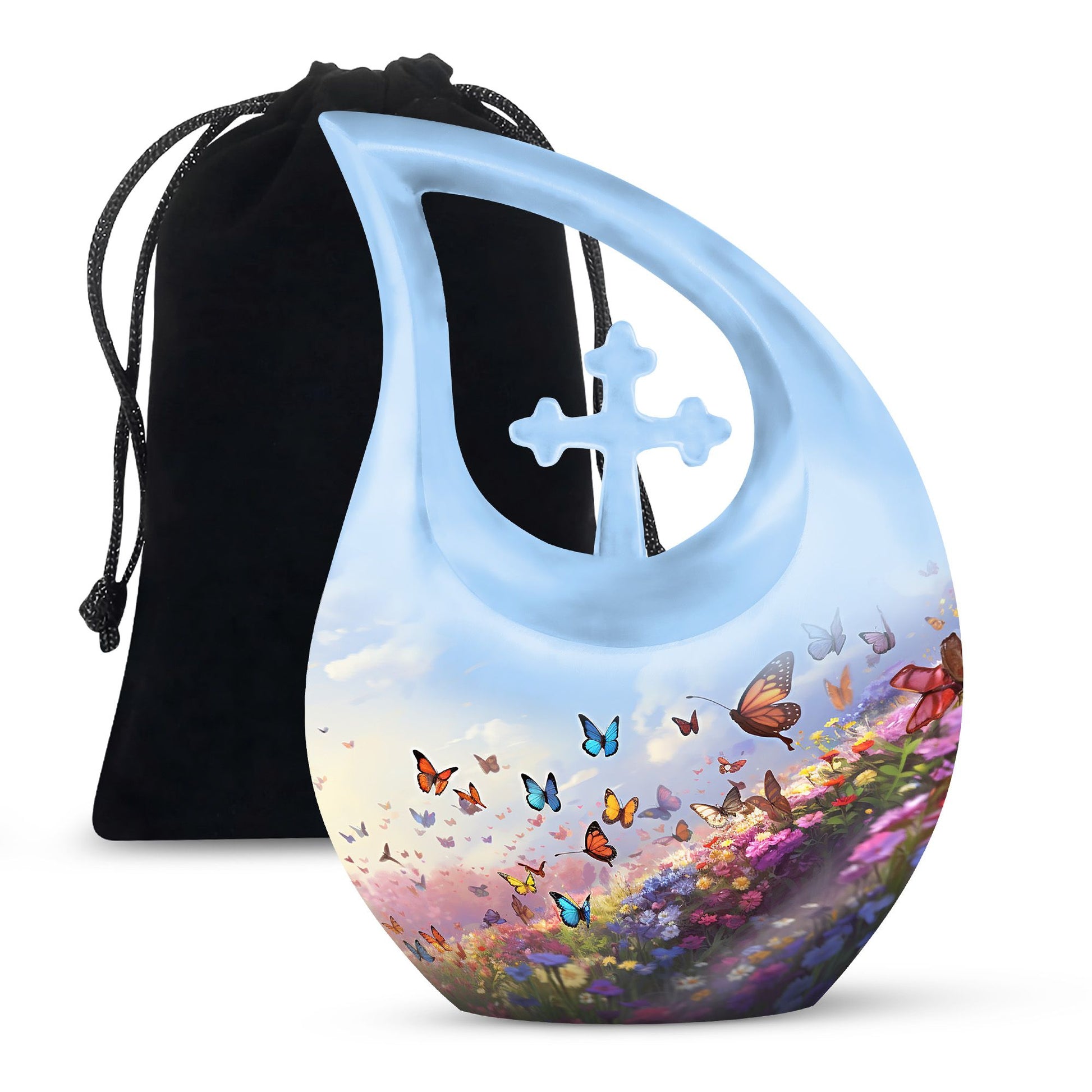 Magical Butterfly Fantasy- Butterfly Urn Teardrop Cremation Urn