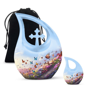 Magical Butterfly Fantasy- Butterfly Urn Teardrop Cremation Urn