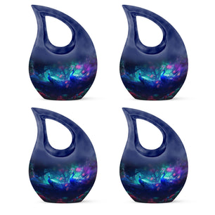 Teardrop Shape Peacock Urn Keepsake Urn Pack of 4