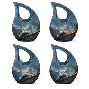 Teardrop Shape Peacock Urn Keepsake Urn Pack of 4