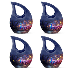 Peacock Colorfull - Peacock Urn Large Teardrop Urn For Ashes