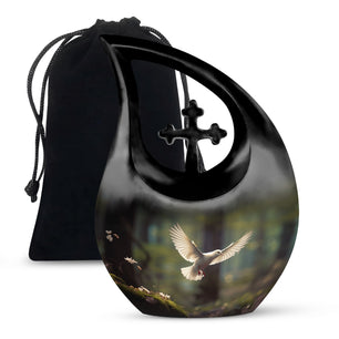 Teardrop Shape Dove Urn Large 10 Inch