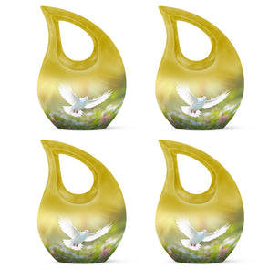 Teardrop Shape Dove Urn Keepsake Urn Pack of 4