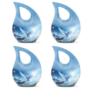 Teardrop Shape Dove Urn Keepsake Urn Pack of 4