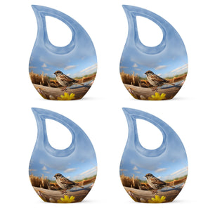 Teardrop Shape Sparrow Urn Keepsake Urn Pack of 4