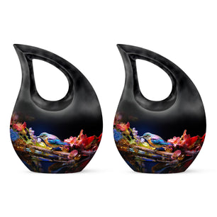 Teardrop Shape Sparrow Urn Keepsake Urn Pack of 2