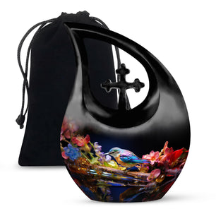 Teardrop Shape Sparrow Urn Large 10 Inch