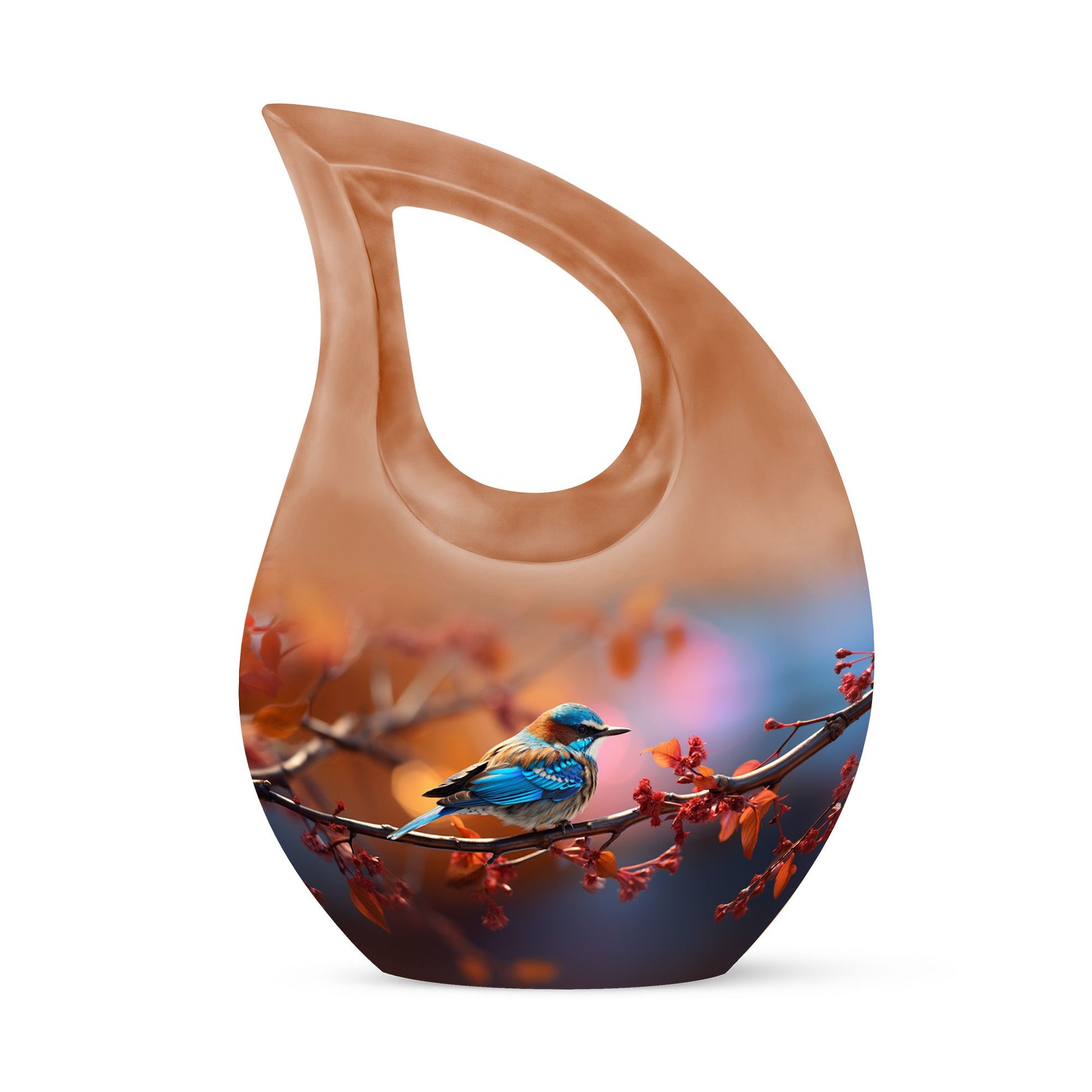 Teardrop Shape Sparrow Urn Keepsake 3 Inch