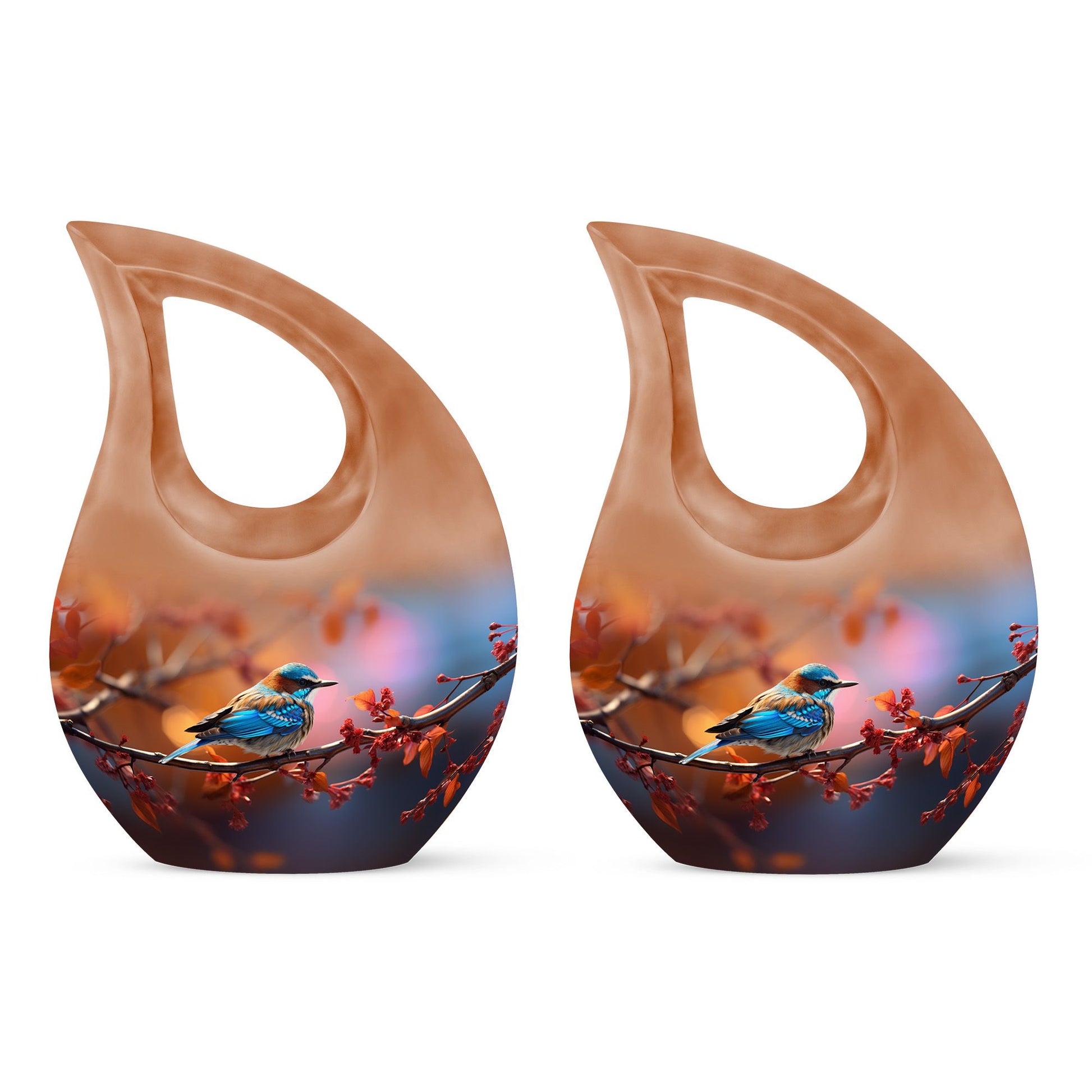 Teardrop Shape Sparrow Urn Keepsake Urn Pack of 2