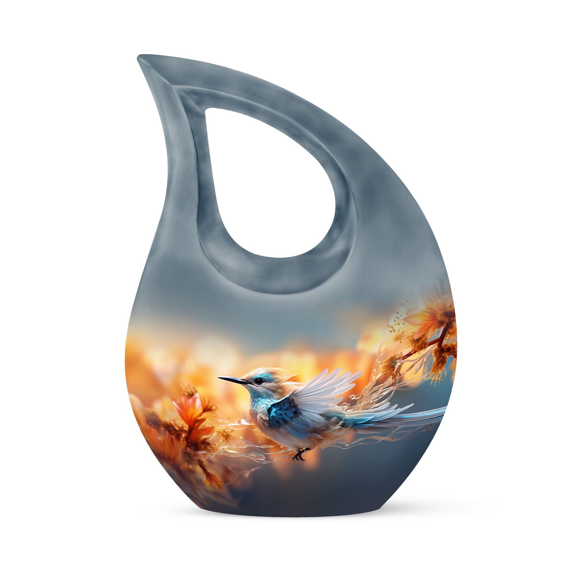 Teardrop Shape Sparrow Urn Keepsake 3 Inch