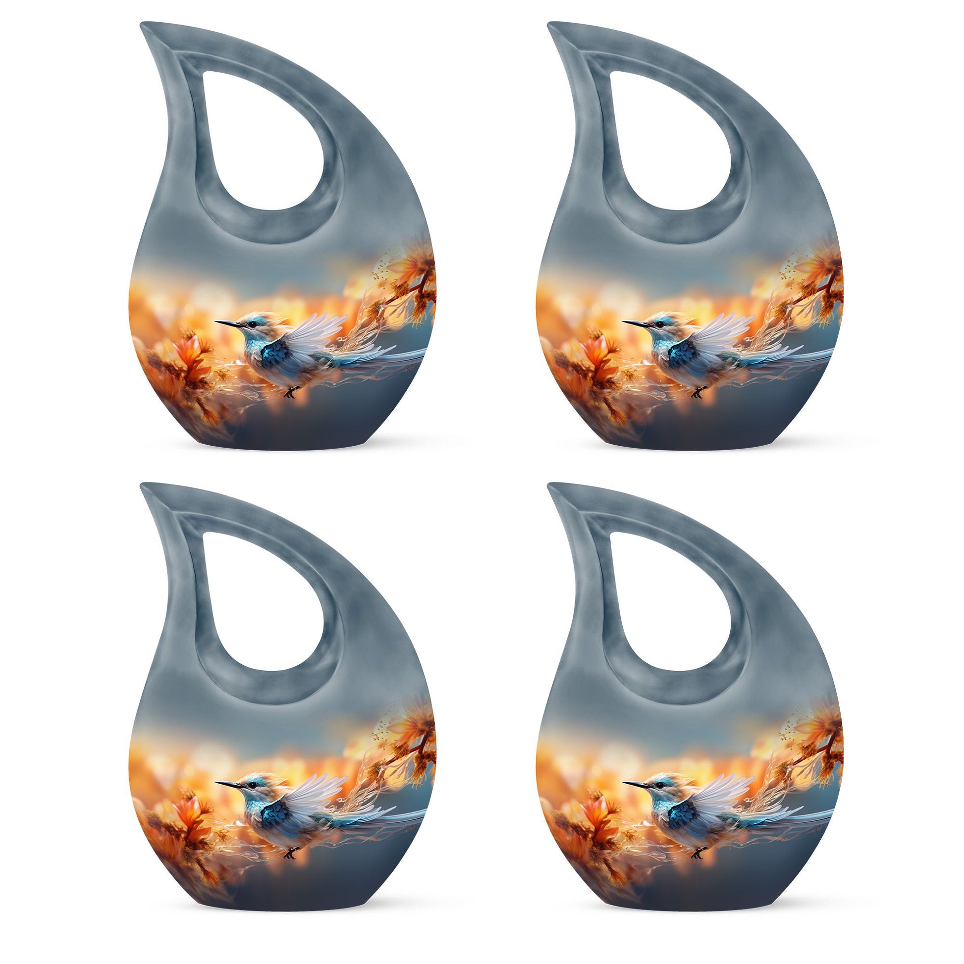 Teardrop Shape Sparrow Urn Keepsake Urn Pack of 4