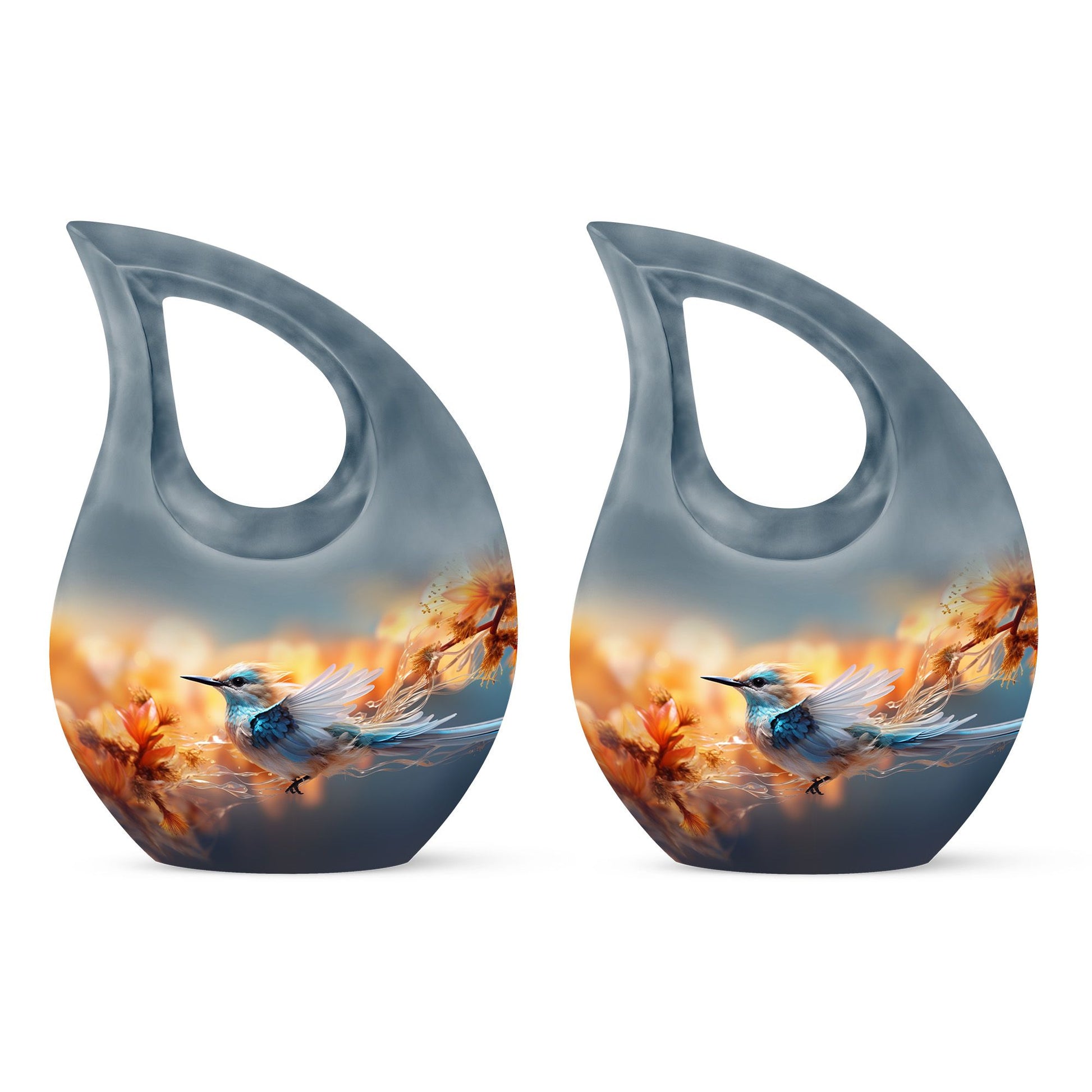 Teardrop Shape Sparrow Urn Keepsake Urn Pack of 2