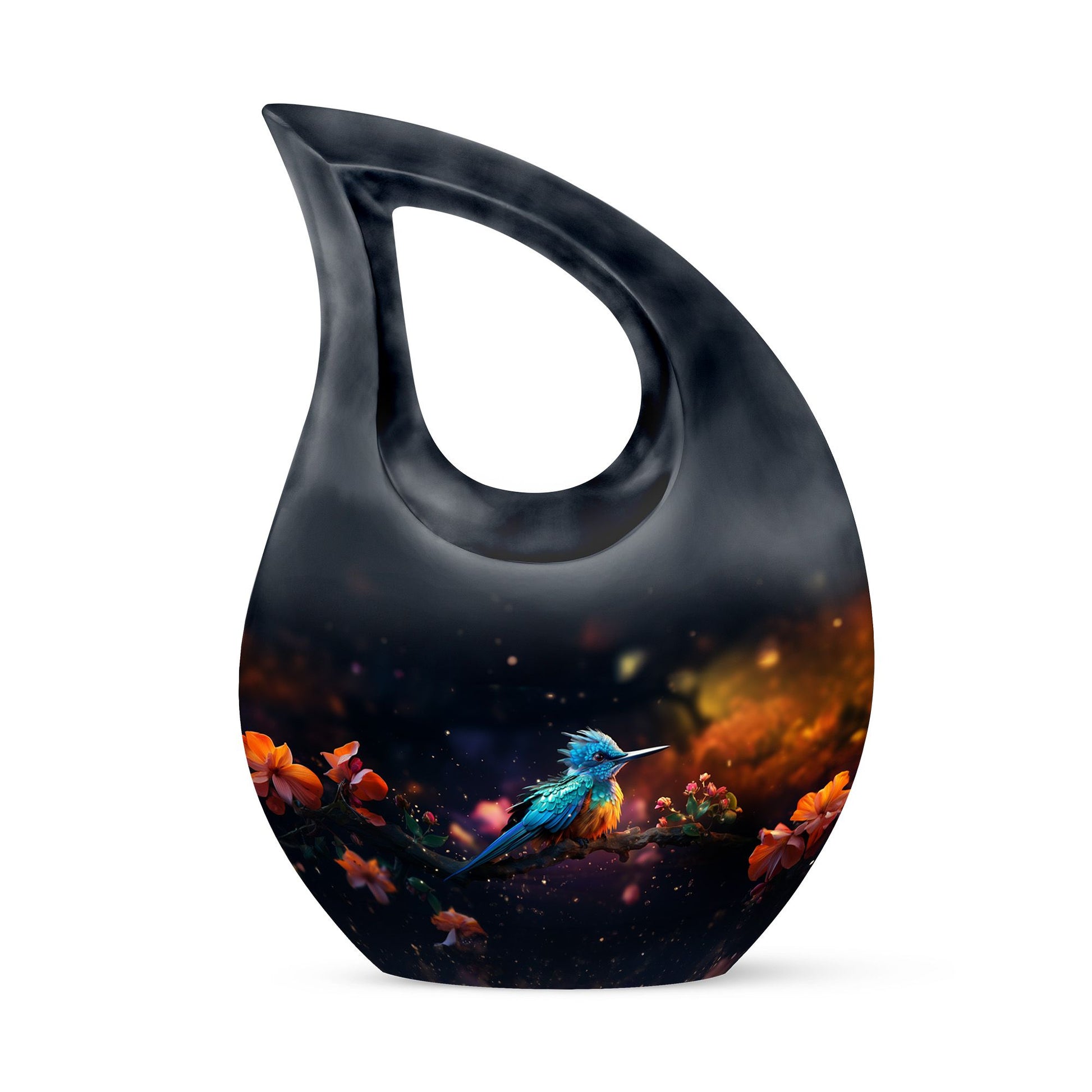 Teardrop Shape Sparrow Urn Keepsake 3 Inch