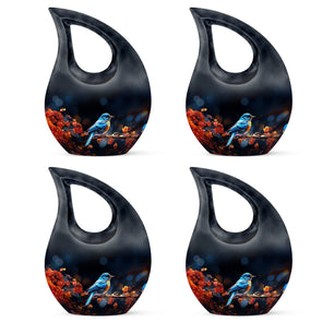 Teardrop Shape Sparrow Urn Keepsake Urn Pack of 4