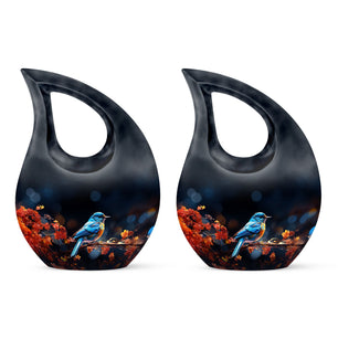 Teardrop Shape Sparrow Urn Keepsake Urn Pack of 2