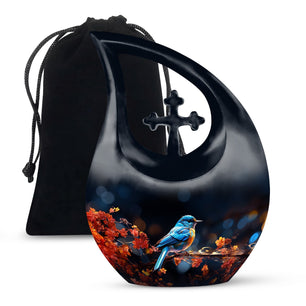 Teardrop Shape Sparrow Urn Large 10 Inch