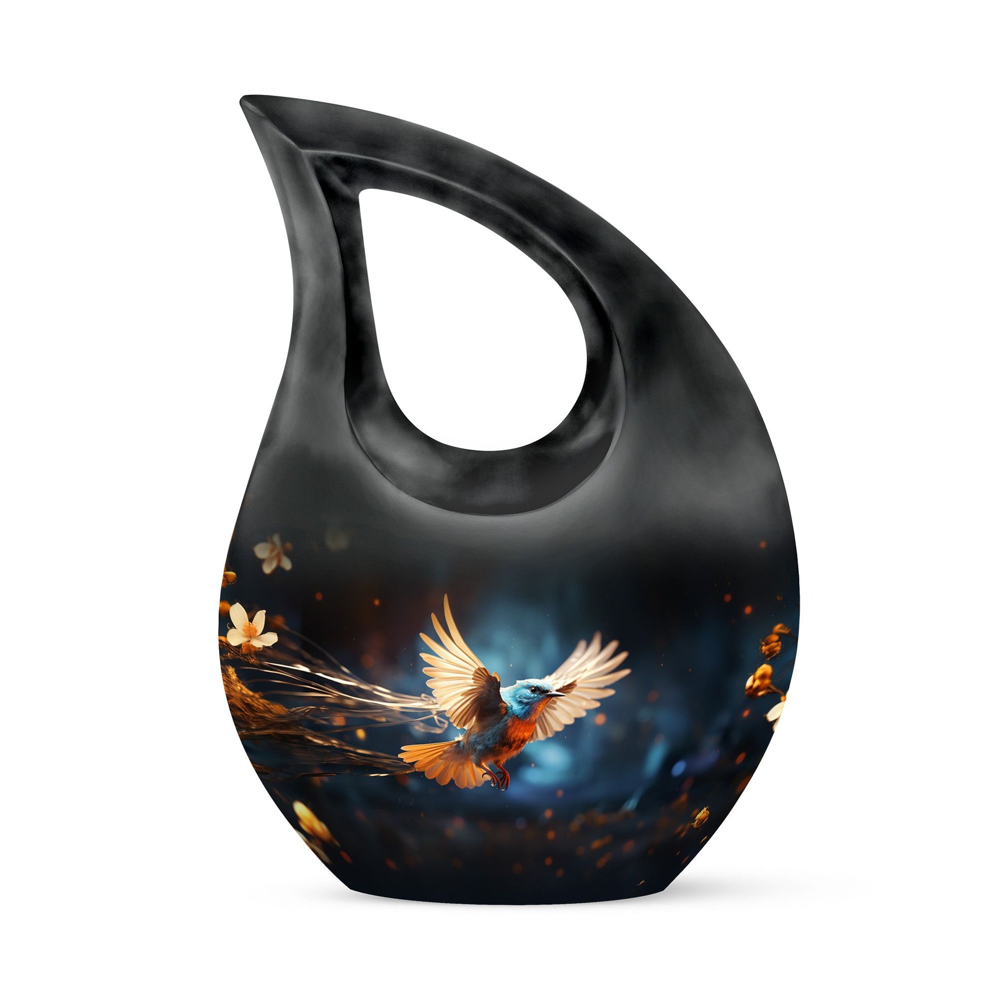 Teardrop Shape Sparrow Urn Keepsake 3 Inch
