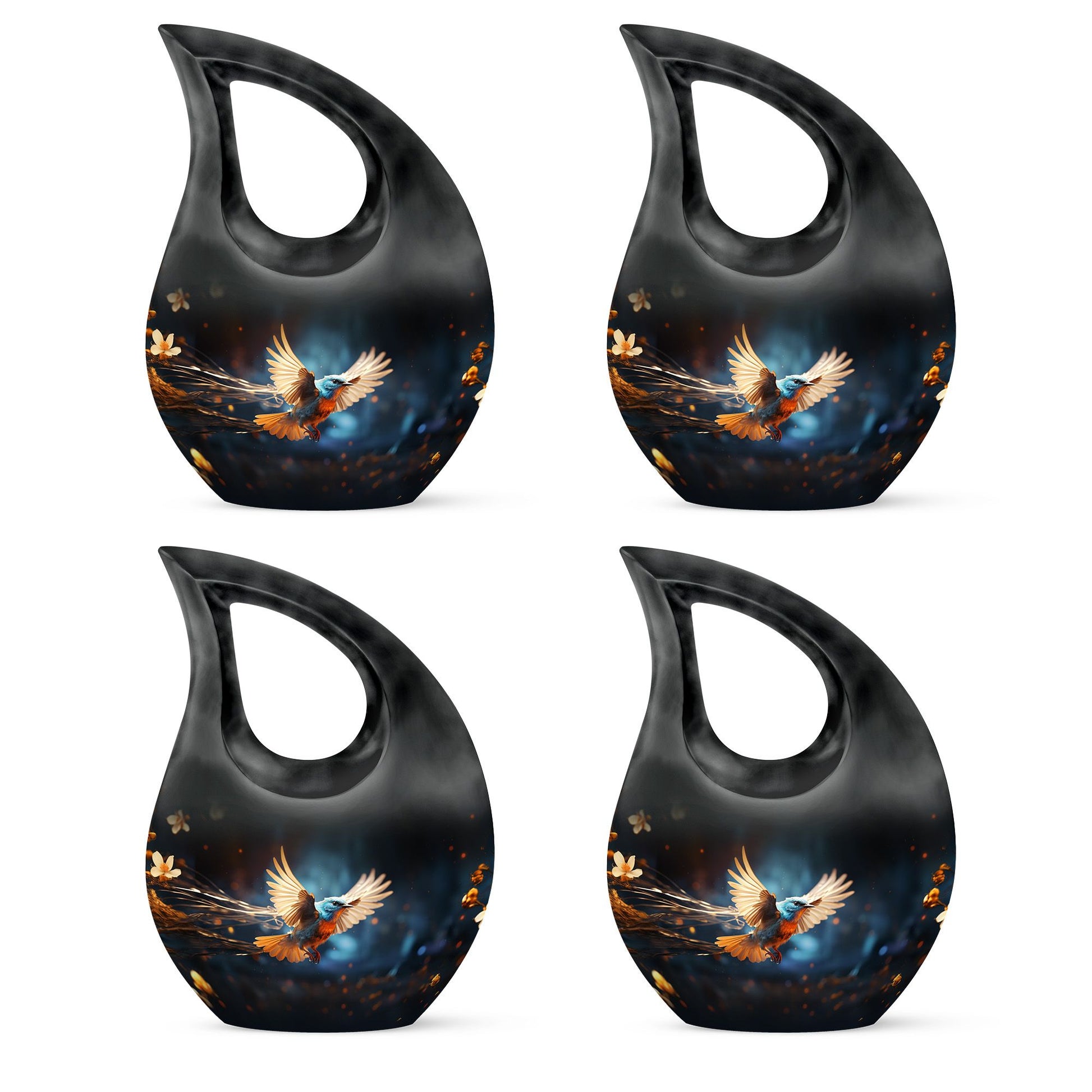 Teardrop Shape Sparrow Urn Keepsake Urn Pack of 4