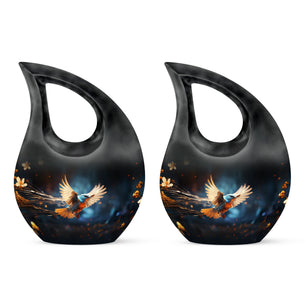 Teardrop Shape Sparrow Urn Keepsake Urn Pack of 2