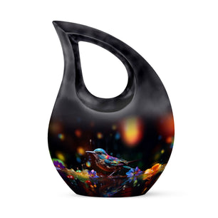 Teardrop Shape Sparrow Urn Keepsake 3 Inch
