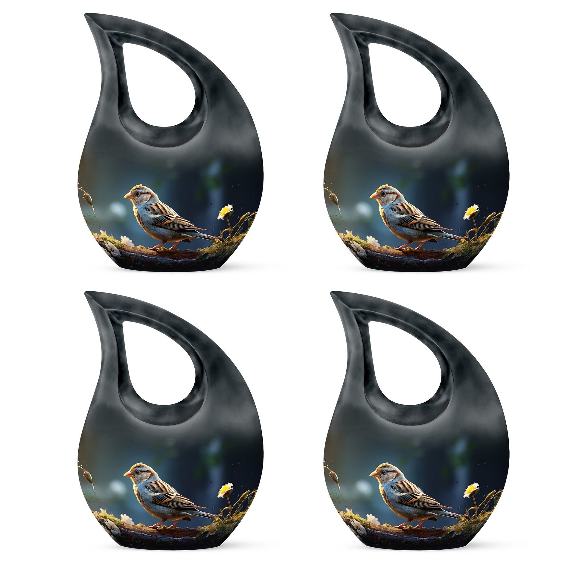 Teardrop Shape Sparrow Urn Keepsake Urn Pack of 4