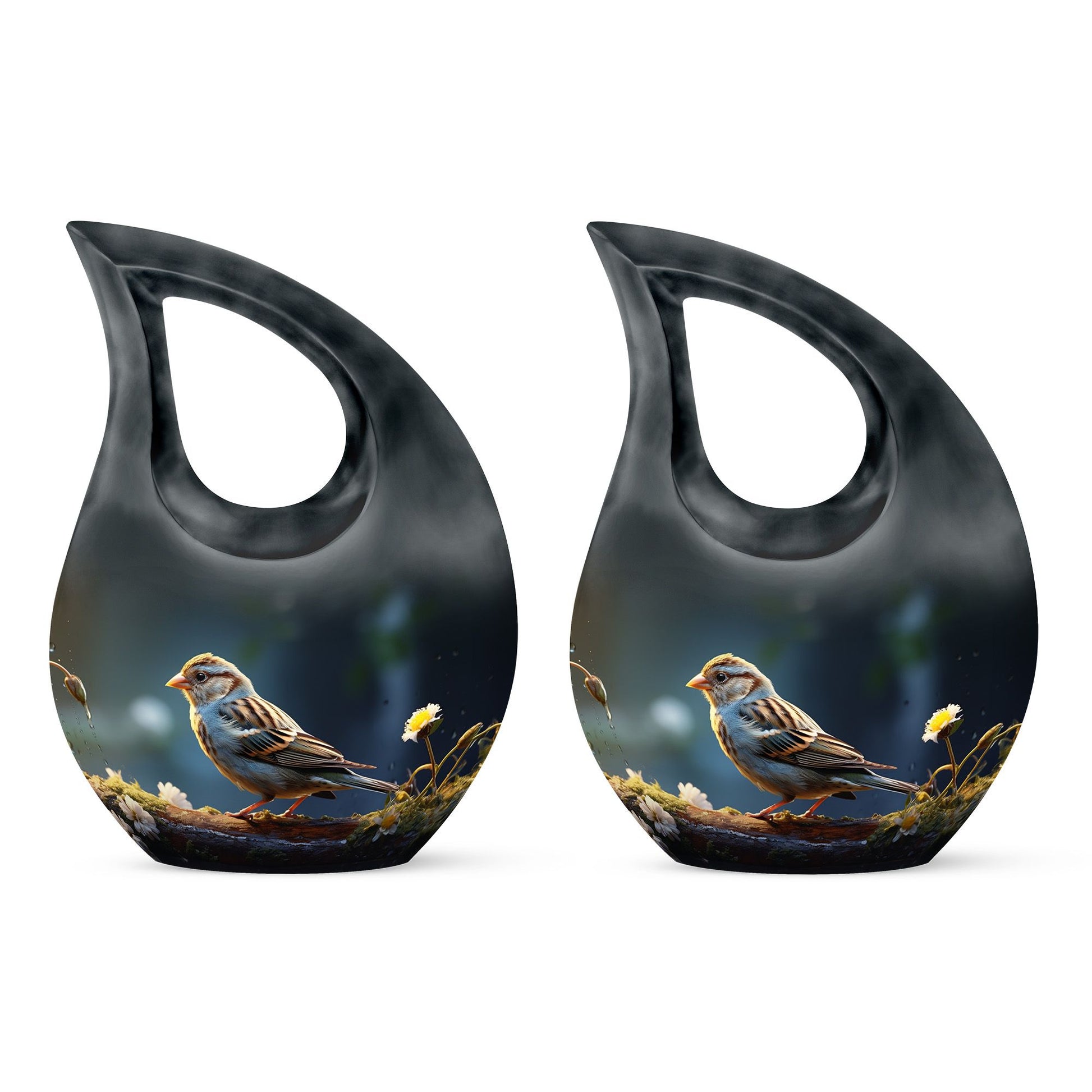 Teardrop Shape Sparrow Urn Keepsake Urn Pack of 2