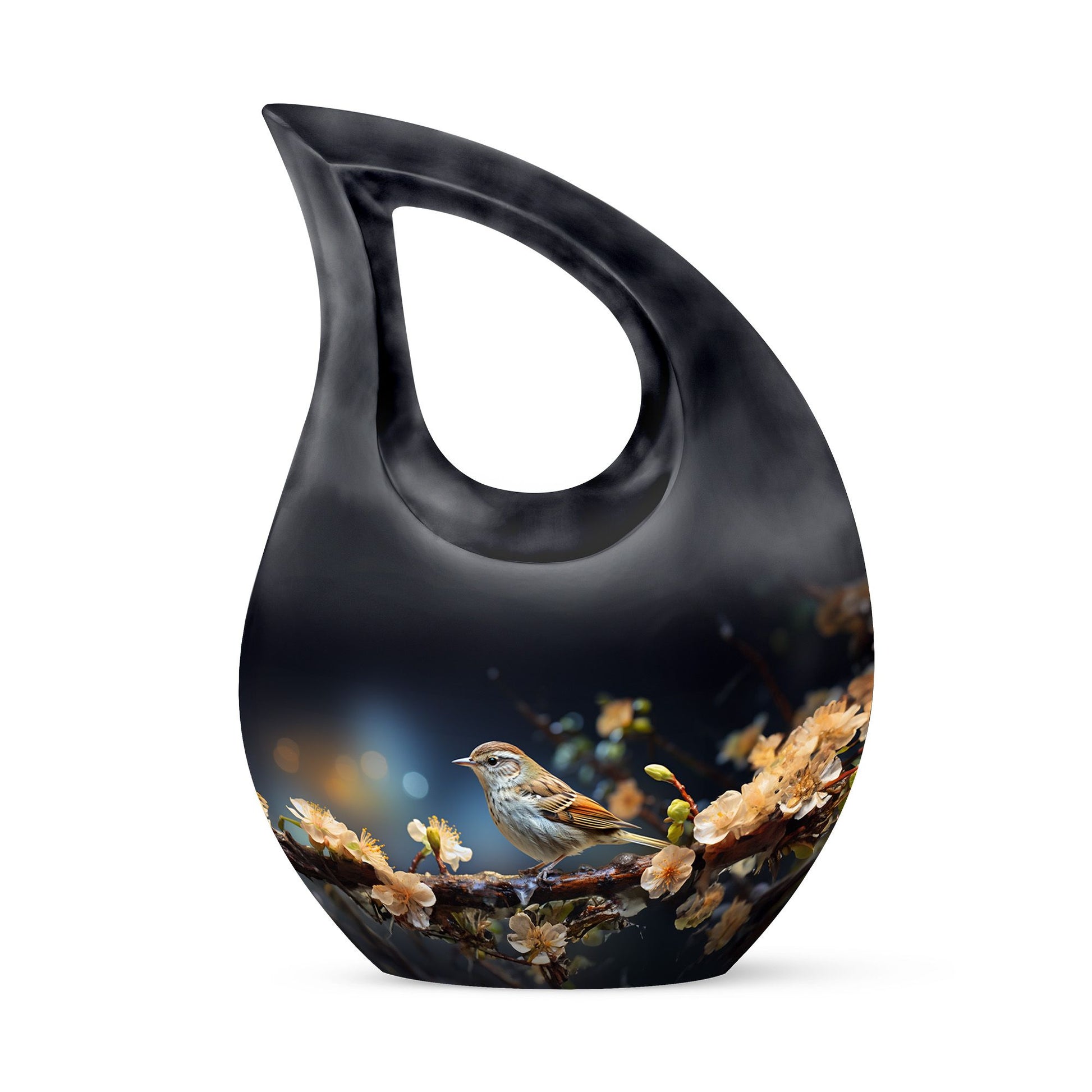 Teardrop Shape Sparrow Urn Keepsake 3 Inch