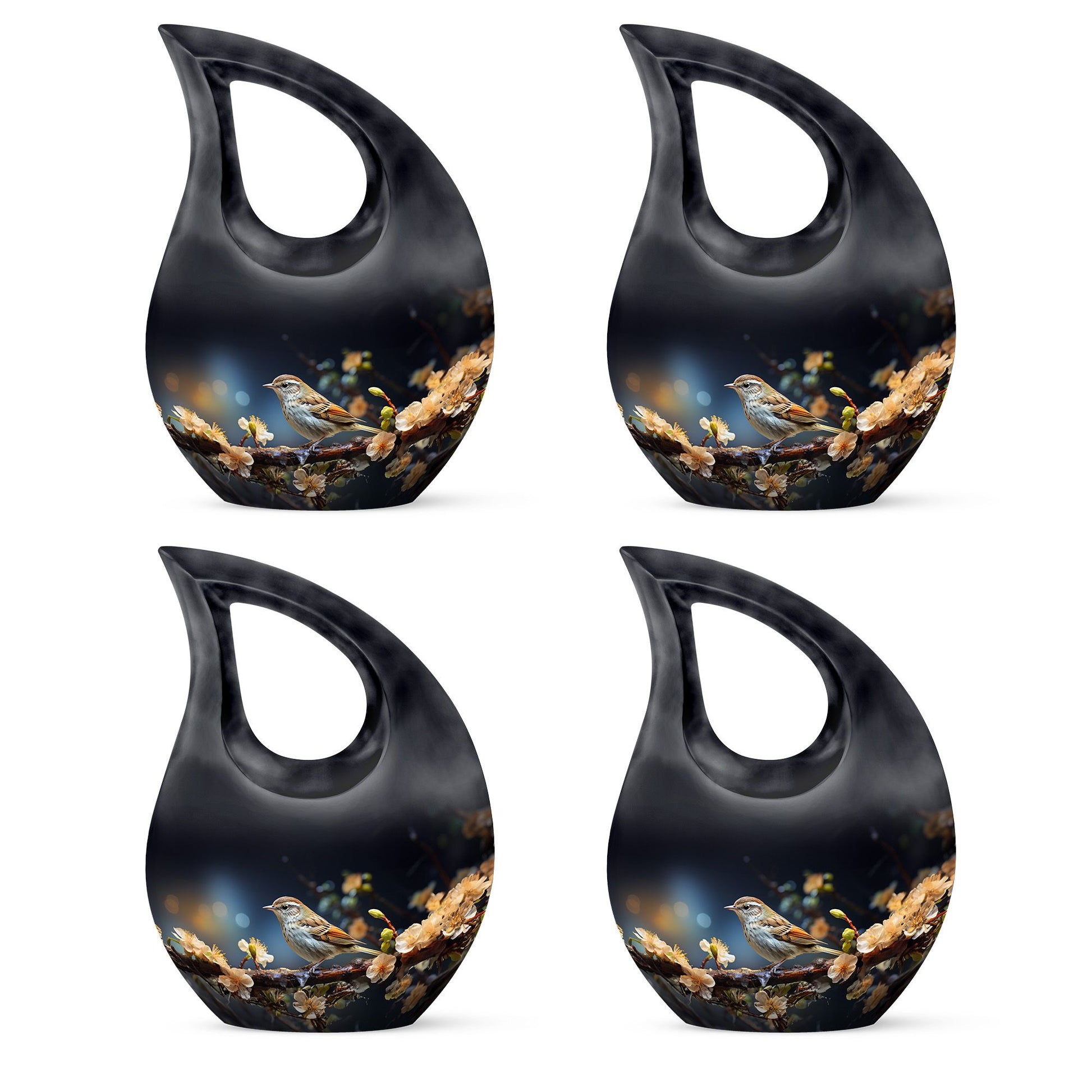 Teardrop Shape Sparrow Urn Keepsake Urn Pack of 4