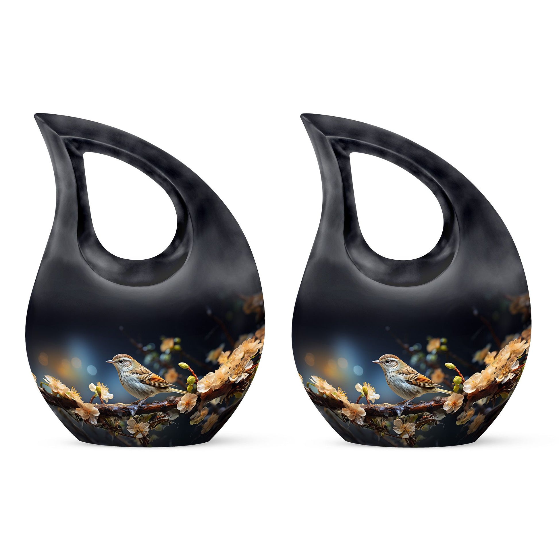 Teardrop Shape Sparrow Urn Keepsake Urn Pack of 2