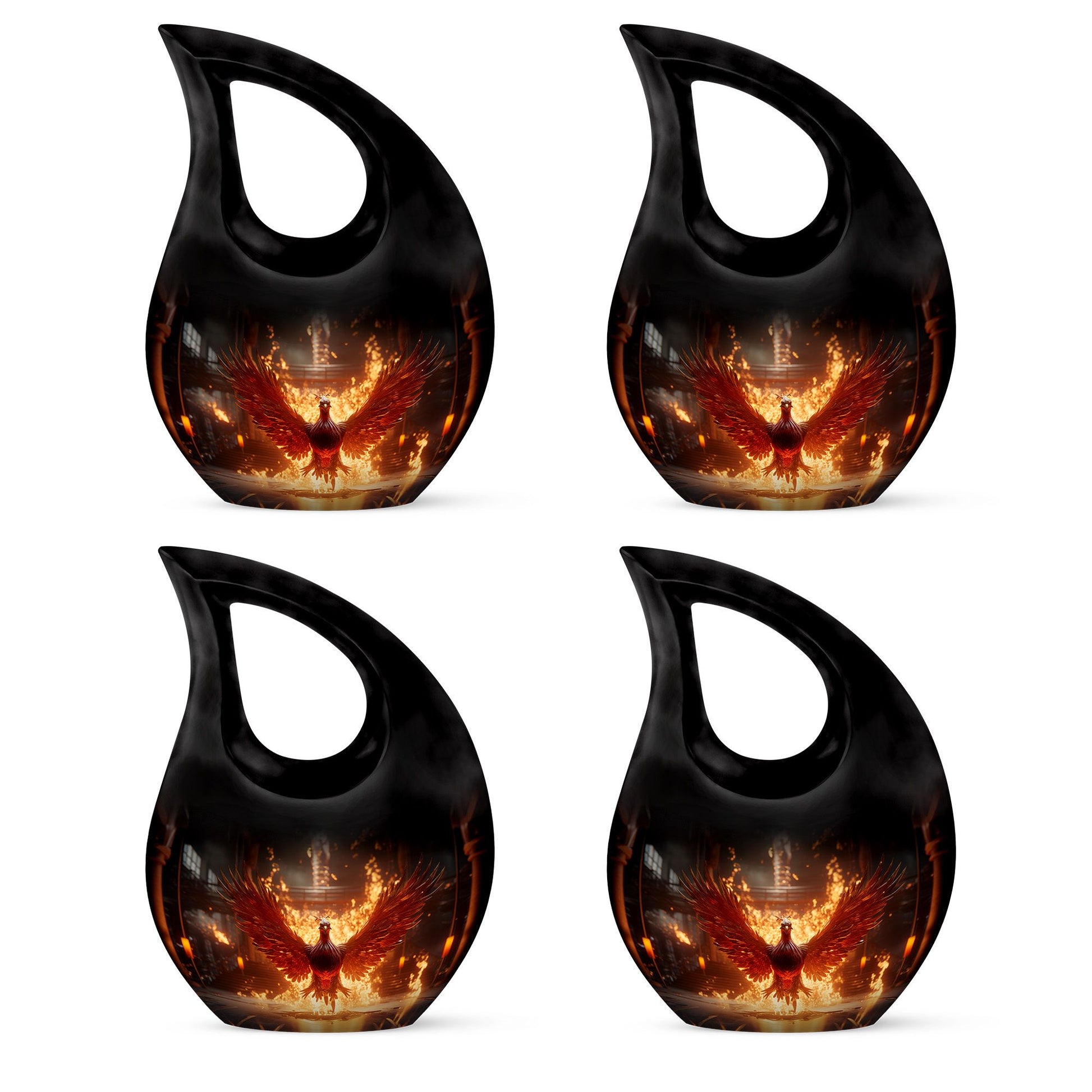 Teardrop Shape Phoenix Urn Keepsake Urn Pack of 4