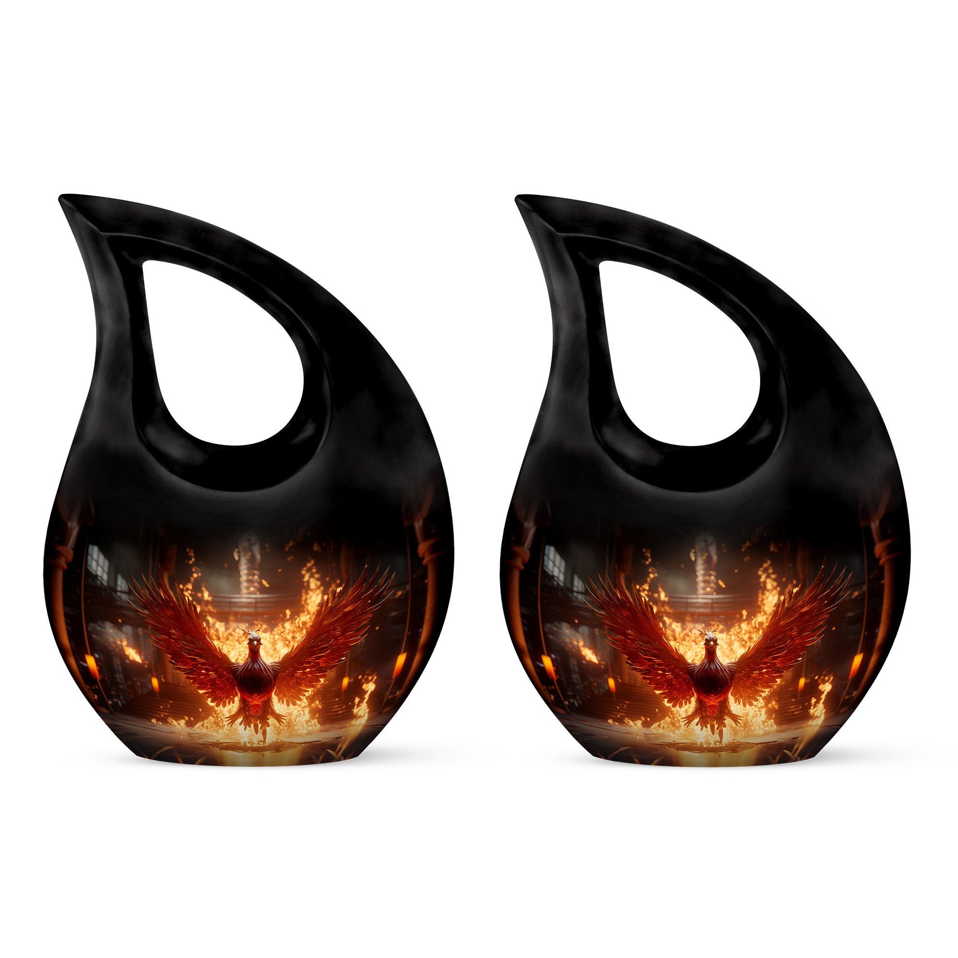 Teardrop Shape Phoenix Urn Keepsake Urn Pack of 2