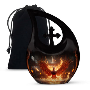 Teardrop Shape Phoenix Urn Large 10 Inch