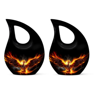 Teardrop Shape Phoenix Urn Keepsake Urn Pack of 2