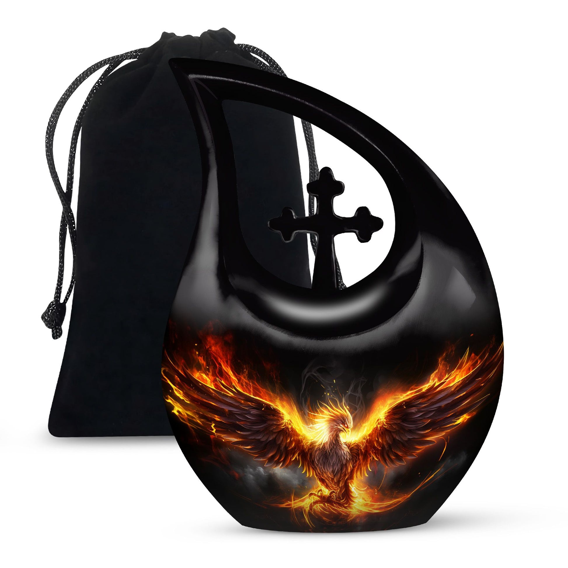 Teardrop Shape Phoenix Urn Large 10 Inch