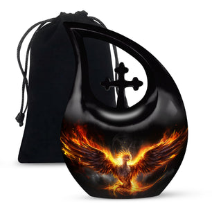 Teardrop Shape Phoenix Urn Large 10 Inch