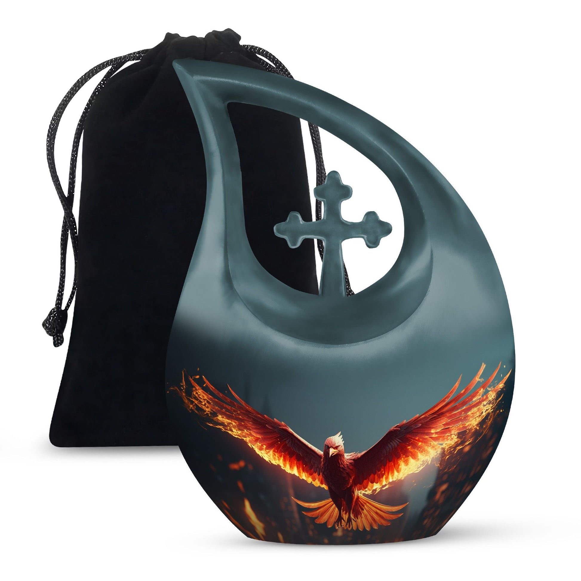Teardrop Shape Phoenix Urn Large 10 Inch